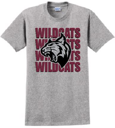 Wildcats Mascot T-Shirt - Youth, Adult, & Ladies Sizes Available
