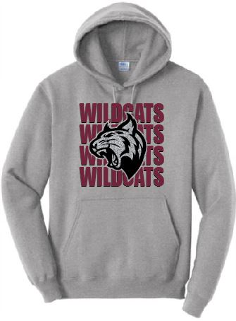 Wildcats Mascot Hoodie- Youth and Adult Sizes Available